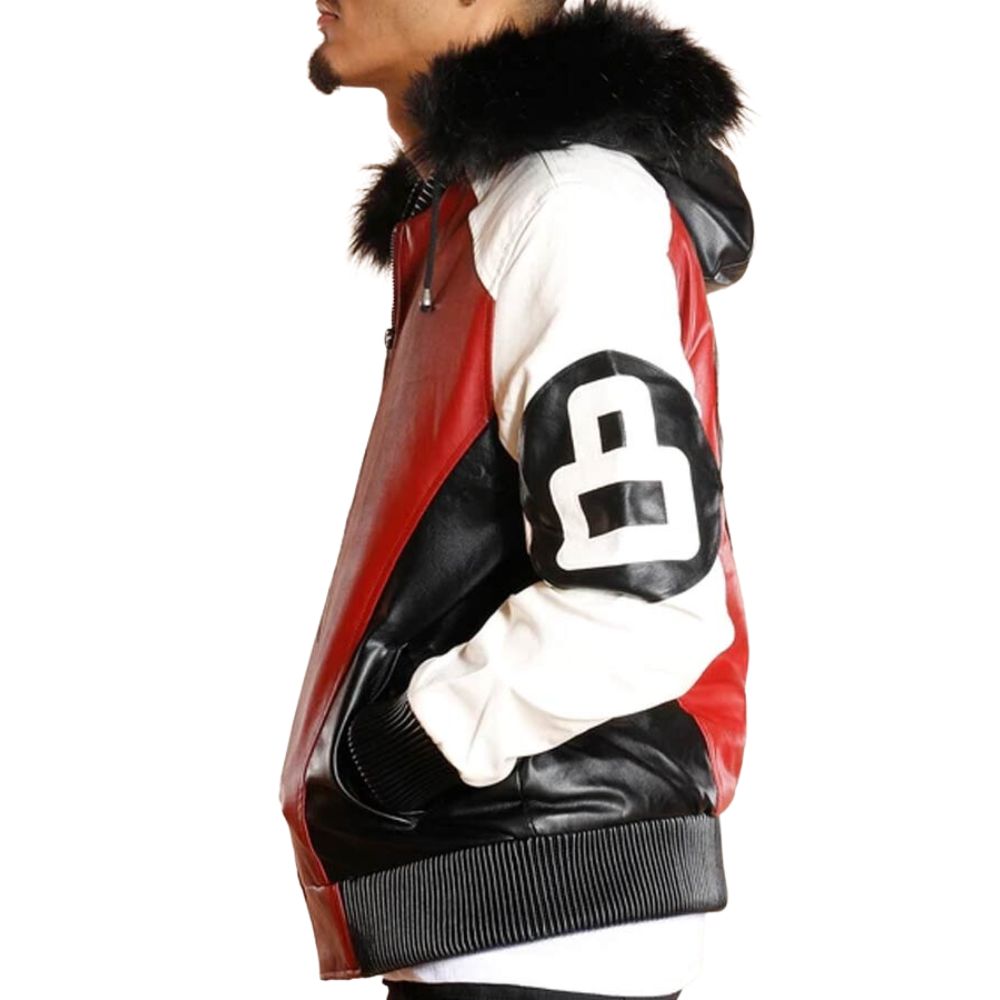 8 ball jacket with fur hood online