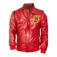 Karate Kid Cobra Kae Red Motorcycle Leather Jacket Costume