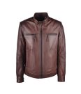 Men's Classic Brown Biker Leather Jacket