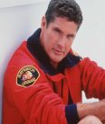 David Hasselhoff Baywatch Life Guard Cotton Red Bomber Jacket