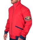 David Hasselhoff Baywatch Life Guard Cotton Red Bomber Jacket