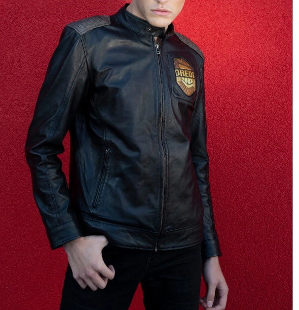 Mens Judge Dredd Black Leather Jacket - Real Leather Jackets