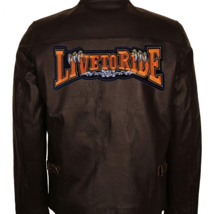 Men's Brown Motorcycle Leather Jacket | Live to Ride