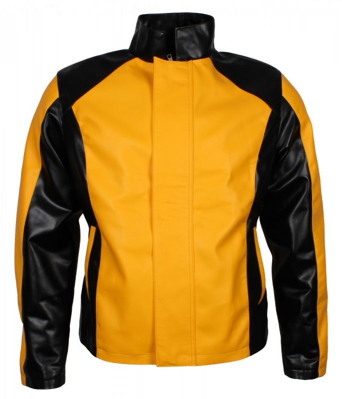 Men's Infamous 2 Cole Macgrath Gaming Black and Yellow Leather Biker ...