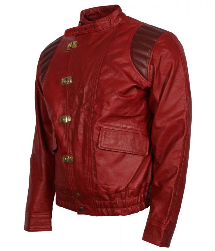 Men's Akira Kaneda Cosplay Red Leather Jacket