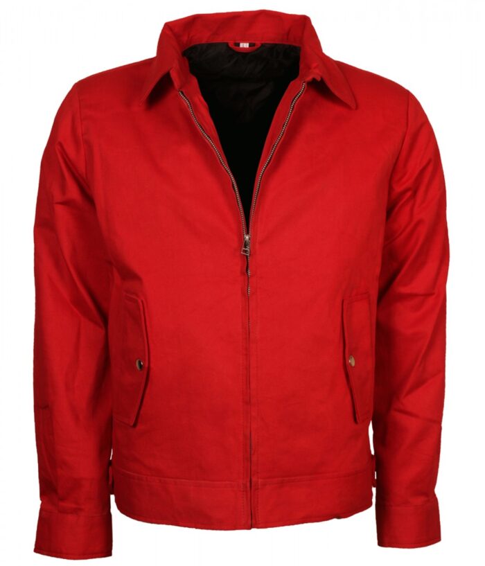 smzk 3005 James Dean Rebel With Out A Cause Men Red Cotton Jacket costume