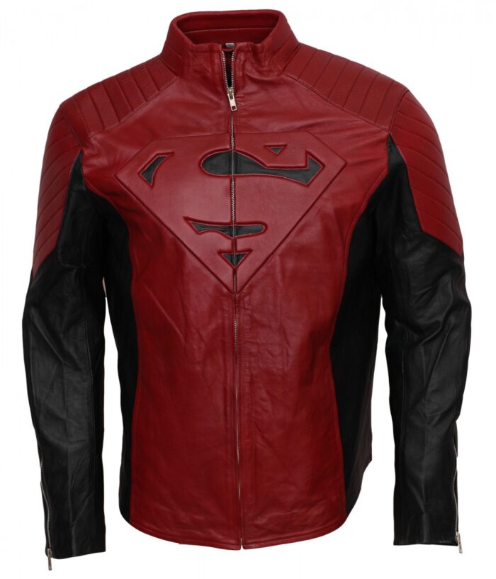 Men's Superman Red Leather Jacket