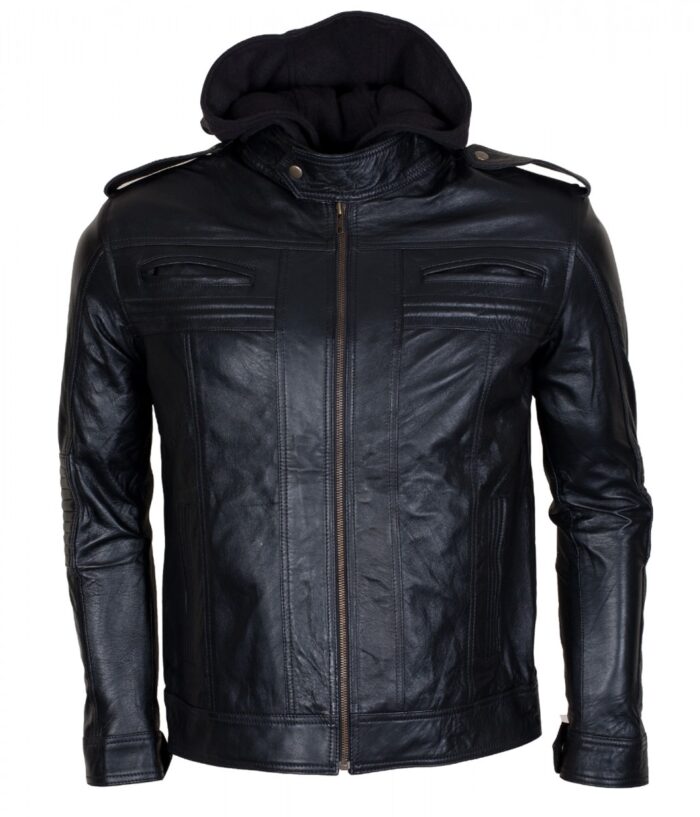 smzk 3005 TNA AJ Styled Hooded Black Leather Jacket44