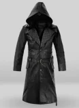 Assassin's Creed Black Leather Trench Coat