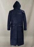 Assassin's Creed Blue Leather Trench Coat