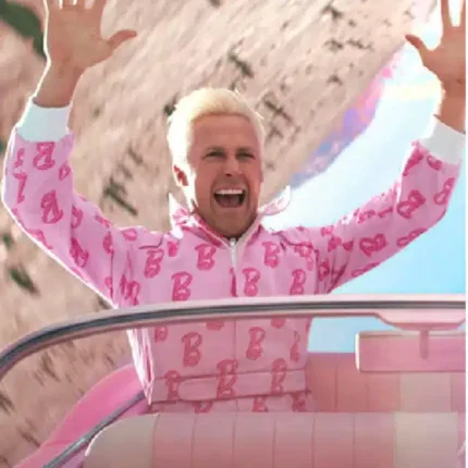 Barbie 2023 Ryan Gosling Pink Ken Cropped Jacket