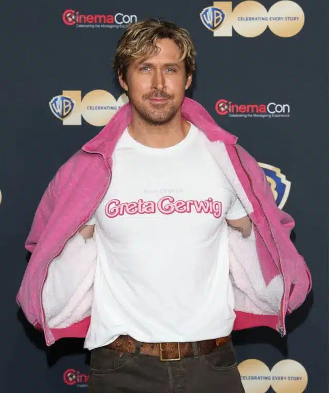 Ryan Gosling Pink Bomber Leather Jacket