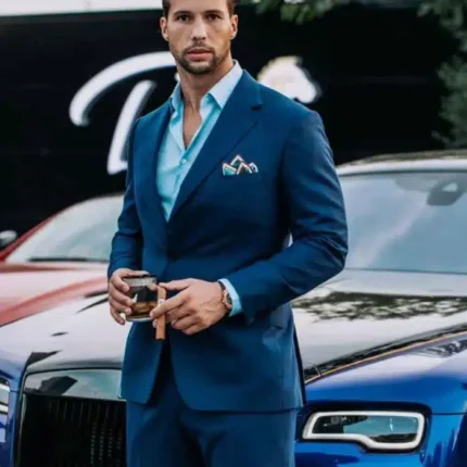 Tristan Tate Suit for Men Top G Blue Outfit