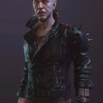 Dracula Cyberpunk 2077 Black Leather Jacket