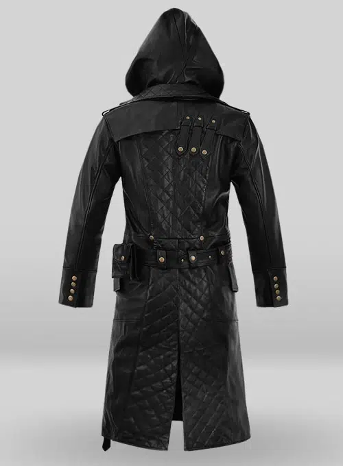 Assassin's Creed Black Leather Trench Coat