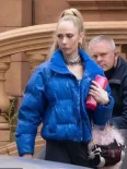 Ted Lasso S03 Juno Temple Blue Puffer Jacket