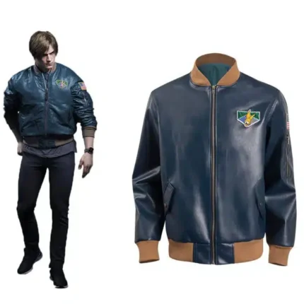 Leon S Kennedy Resident Evil 4 Remake Blue Jacket