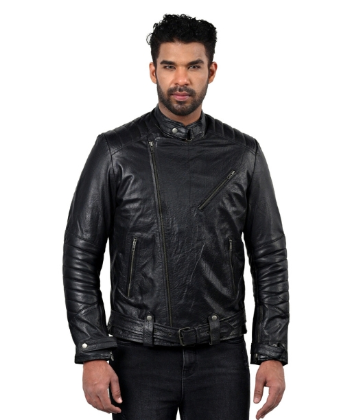 Boda Style Black Motorcycle Leather Jacket