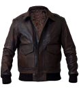 A2 Aviator Leather Flight Jacket front