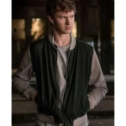 Ansel Elgort Baby Driver Bomber Jacket front 2