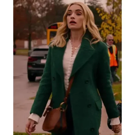 Brianne Howey Ginny & Georgia Green Trench Coat front