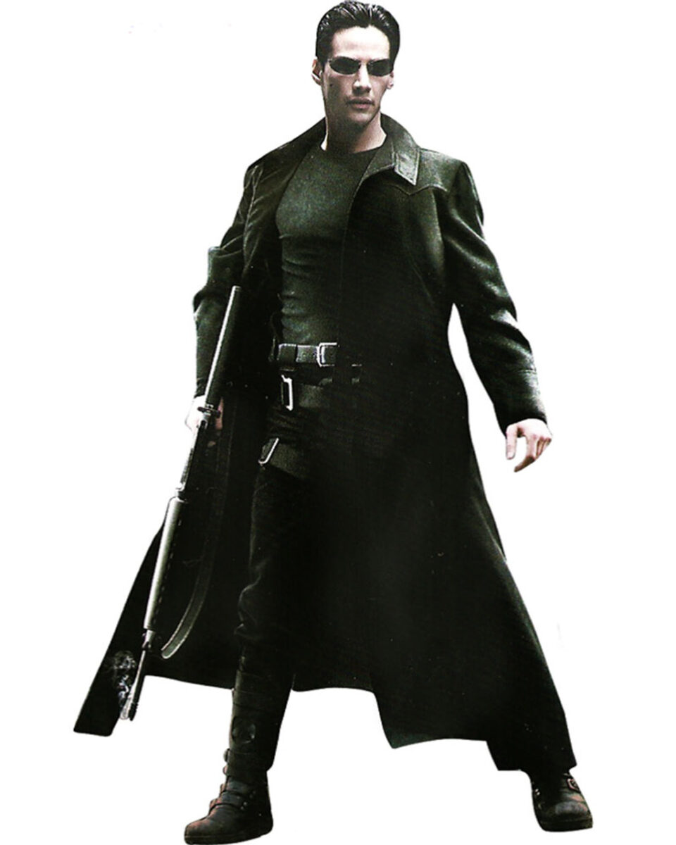 Keanu Reeves Matrix Trench Coat back 2