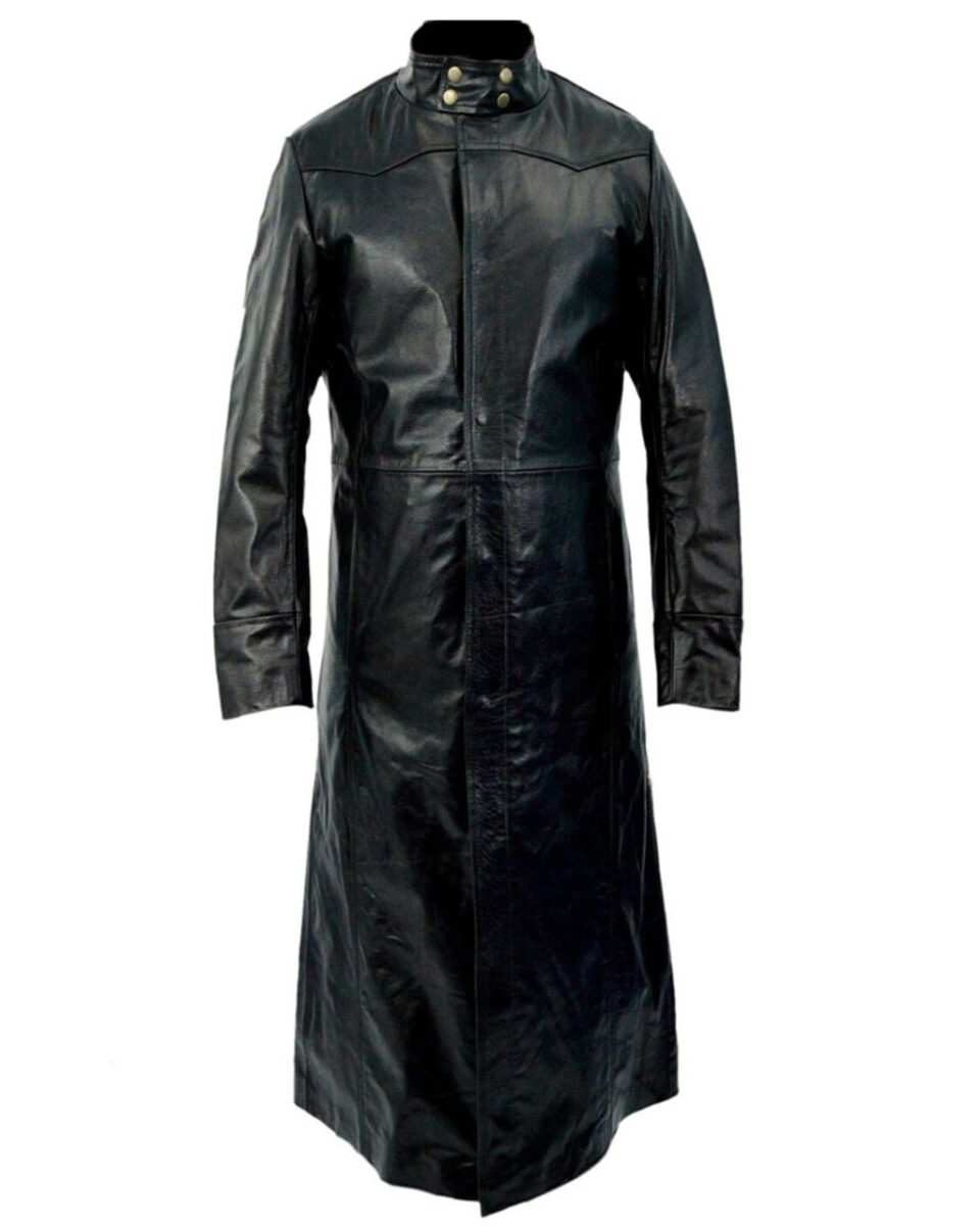 Keanu Reeves Matrix Trench Coat front