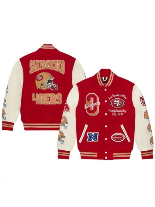 San Francisco 49ers Varsity Jacket both