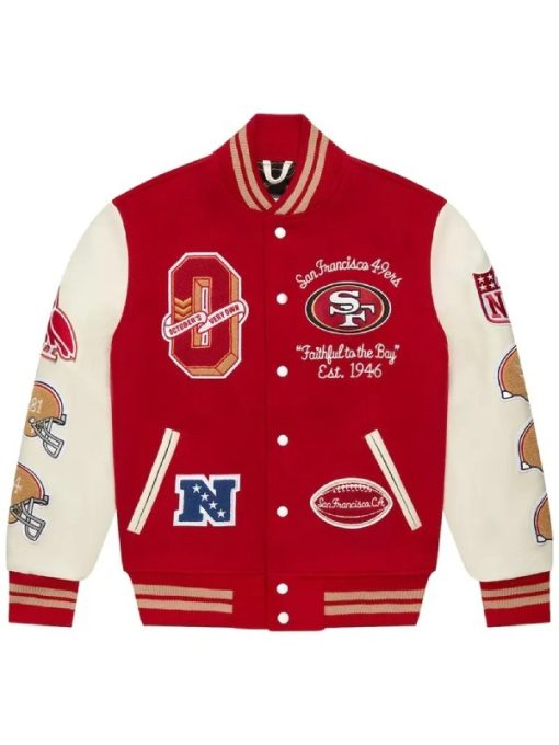 San Francisco 49ers Varsity Jacket front