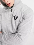Zip Up Grey True Religion Hoodie