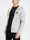 Zip Up Grey True Religion Hoodie
