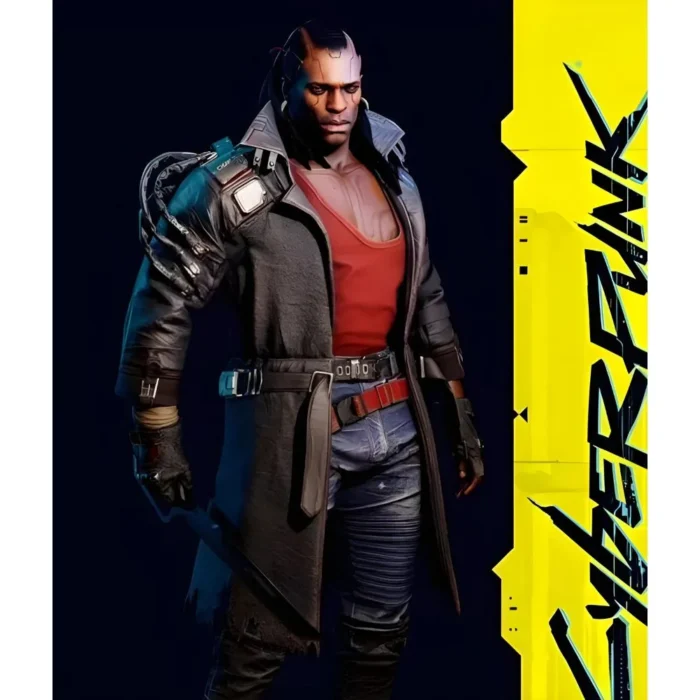 Cyberpunk 2077 Placide Brown Leather Coat
