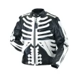 Skeleton Bones Zombie Biker Leather jacket