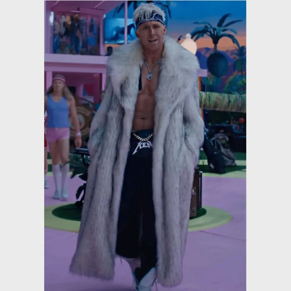 Ryan Gosling Barbie 2023 Fur Coat