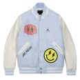 J Balvin x Jordan Blue Varsity Jacket