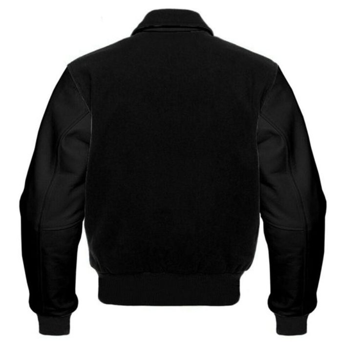 Men’s Black and Orange Varsity Jacket