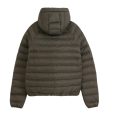 Men’s Olive Green Hooded Winter Puffer Jacket