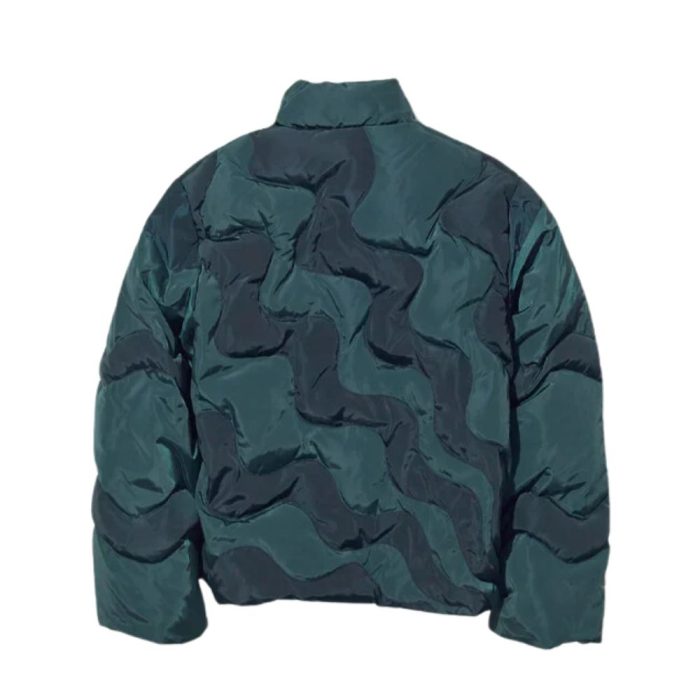 Men's Wave Quilted Dark Teal Parachute Jacket