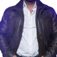 Men’s Debonair Dark Brown Leather Jacket