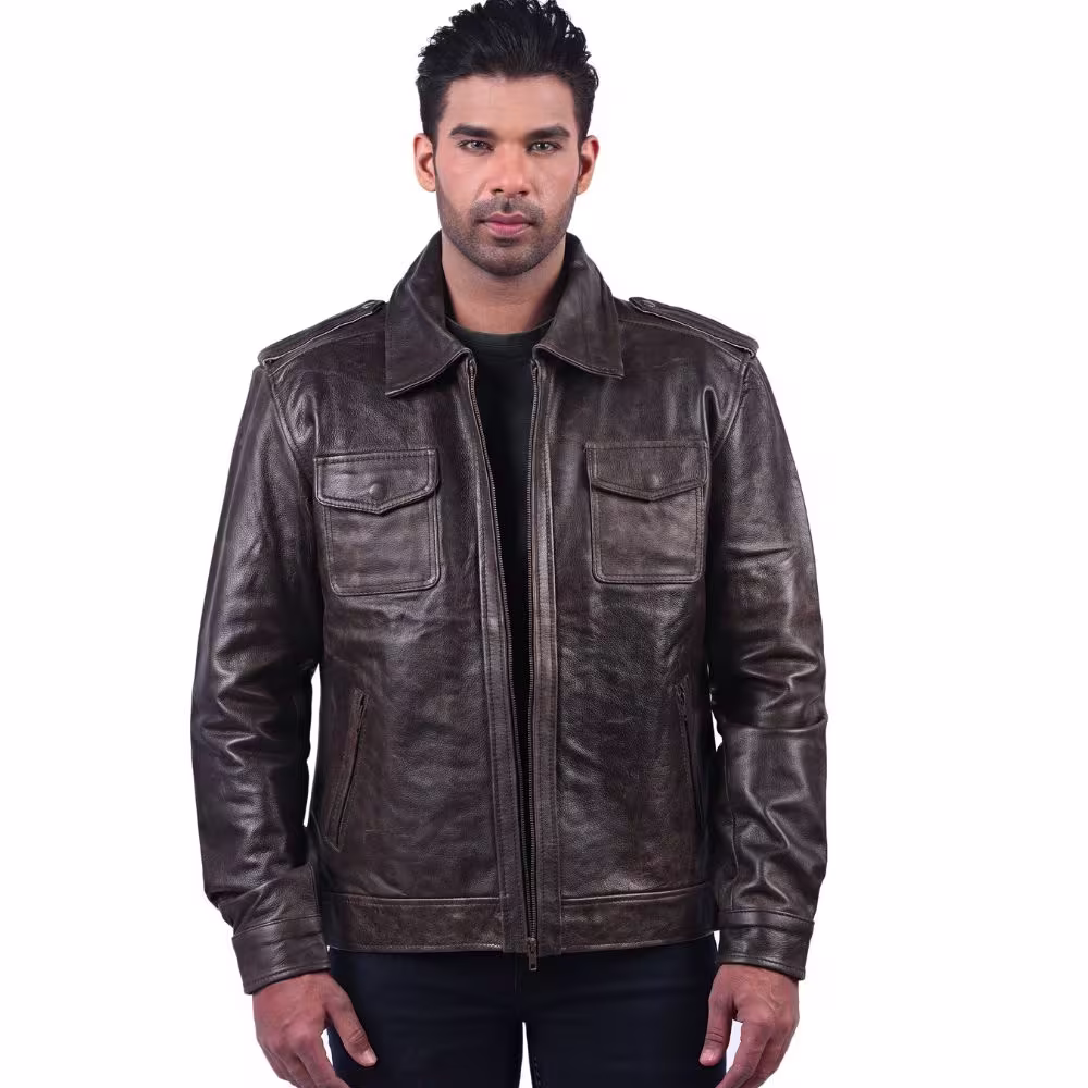 Men's Vintage Motorcycle Leather Jacket