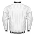 Men's White Satin Varsity Jacket