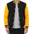 Mens Black and Yellow Varsity Jacket