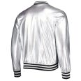 Metallic Silver Bomber Jacket