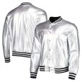 Metallic Silver Bomber Jacket