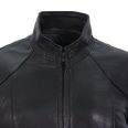 Women  Sleek Design Black Leather Moto Jacket