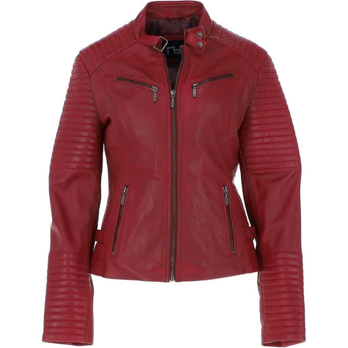 Women's Leather Biker Jacket