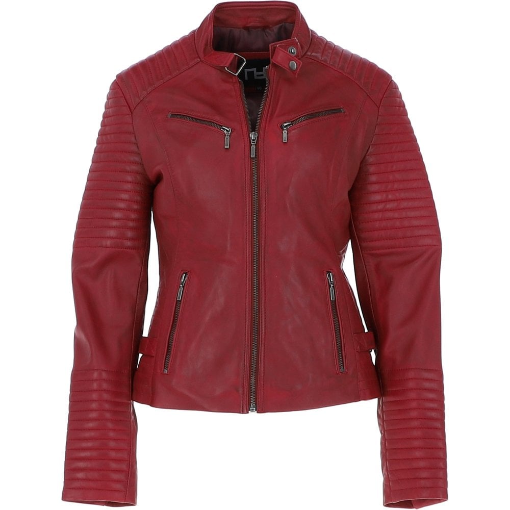 Women's Leather Biker Jacket