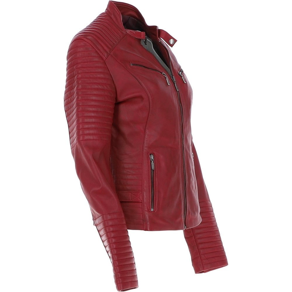 Women's Leather Biker Jacket