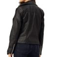 Women's Classic Black Leather Biker Jacket