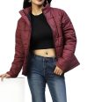 Women's Maroon Puffer Jacket